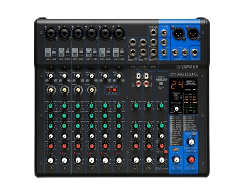 Yamaha MG12XUK 12-Ch Mixing Console 6 Mic / 12 Line + SPX with Knobs